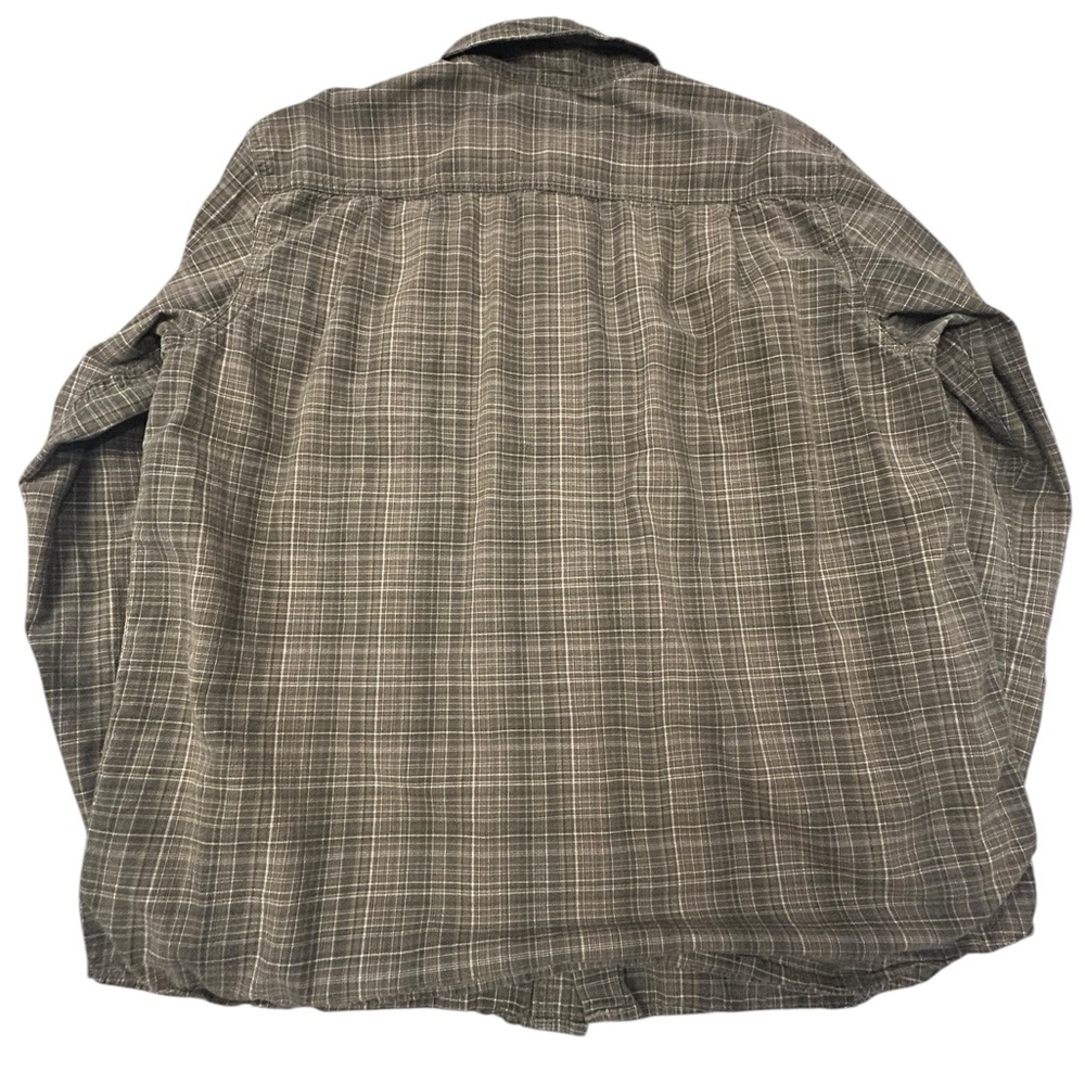 Carhartt Loose Fit Midweight Chambray Long-sleeve Plaid‎ Shirt Dusty Olive XL - Picture 3 of 6